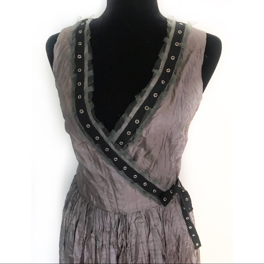 FREE PEOPLE Silk Wrap Dress